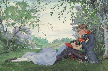 痛い告白コンスタンチン・ソモフのロマンチックな恋人 Oil Paintings